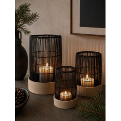 Diga Colmore Windlicht Votive taupe/black 
